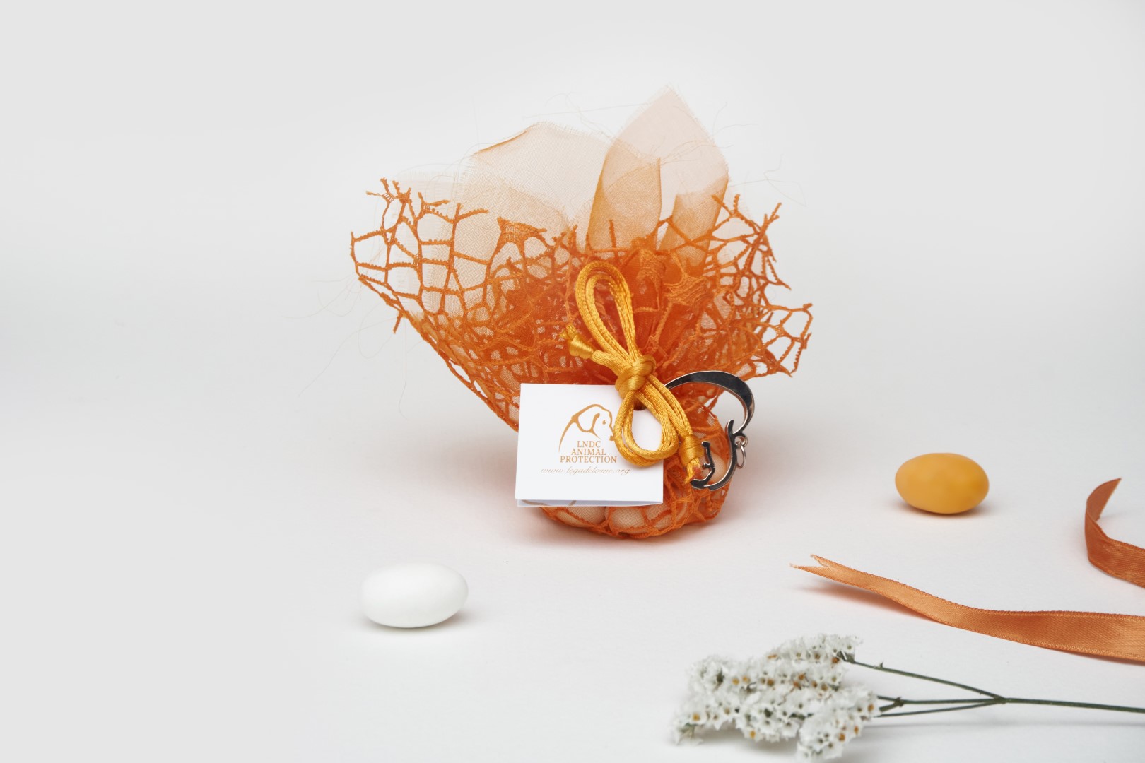 LNDC Bomboniere Sacchetti velo e tulle - arancione