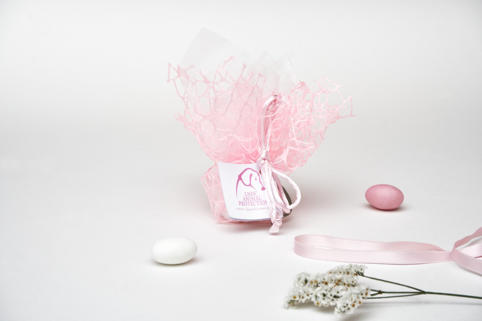LNDC Bomboniere Sacchetti velo e tulle - rosa